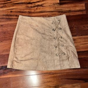 Brown suede skirt size medium